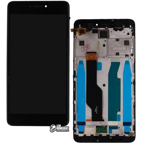 Дисплей для Xiaomi Redmi Note 4X, черный, с сенсорным экраном, с рамкой, original (PRC), BV055FHM-N00-1909_R0.1