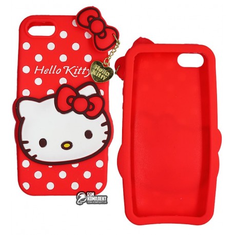 Чехол 3D Hello Kitty для iPhone 5/5S красный
