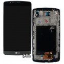Дисплей для LG G3 D856 Dual, черный, с передней панелью, с сенсорным экраном (дисплейный модуль), original (PRC)
