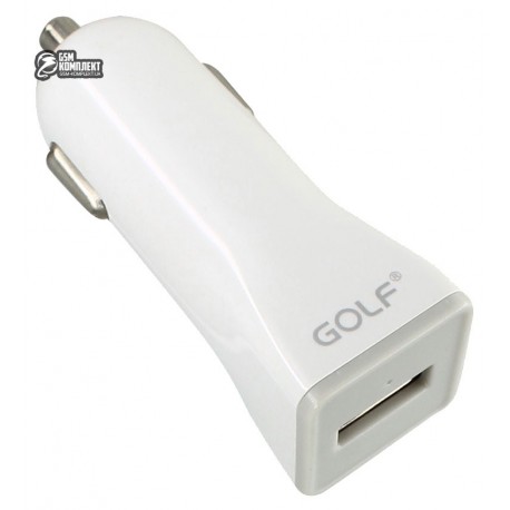 Автомобильное зарядное устройство Golf GF-C1M, USB + micro-USB кабель
