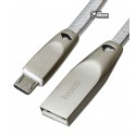 Кабель Micro-USB - USB, Hoco U9, 1 метр, серебро