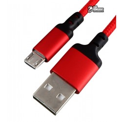 Кабель Micro-USB - USB, Hoco X14 Times speed, круглый, в тканевой оплетке, 1 метр, 2,4А