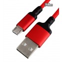 Кабель Micro-USB - USB, Hoco X14 Times speed, круглый, в тканевой оплетке, 1 метр, 2,4А