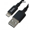 Кабель Lightning - USB, Hoco X14 Times speed, для iPhone 5/6/7, круглый, 1 метр, в тканевой оплетке