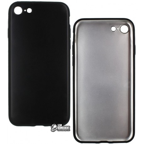 Чехол защитный для iPhone 7 / iPhone 8, матовый силиконовый, черный