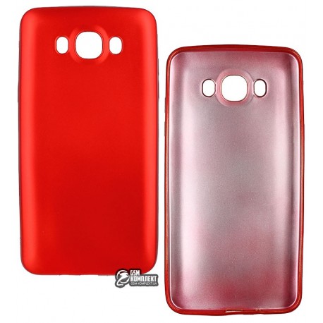 Чехол защитный для Samsung J710 Galaxy J7 (2016), матовый силиконовый, красный