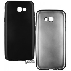 Чехол защитный для Samsung A7 (2017) A720, силиконовый, матовый, красный