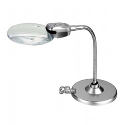 Линза настольная с подсветкой MG5B-1, 2X, 6X, D90мм