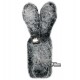 Чехол защитный Kisscase для iPhone 7 / 8, меховой кролик, серый