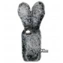 Чехол защитный Kisscase для iPhone 7 / 8, меховой кролик, серый