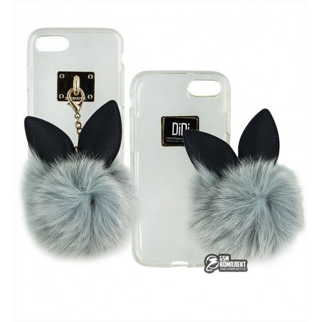 Чехол-накладка DDPOP Leather Rabbit case для iPhone 7 серая