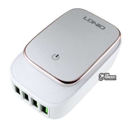 Сетевые зарядные устройства Ldnio A4405 c MicroUSB (4usb 4.4A, с подсветкой)