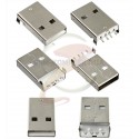 Штекер USB-A smd (USB-02-MS-90) срібний