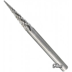 Борфреза коническая заостренная по металлу, длина рабочей части 15мм, хвостовик 3мм