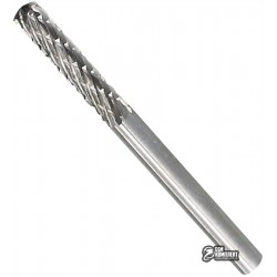 Борфреза цилиндрическая закругленная по металлу, длина рабочей части 15мм, хвостовик 3мм