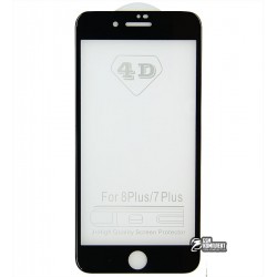 Закаленное защитное стекло для Apple iPhone 7 Plus (0.2 mm) 4D Glass 9H черное