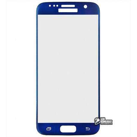 Закаленное защитное стекло для Samsung G930 Galaxy S7, 0,26 мм 9H, 3D теино синее