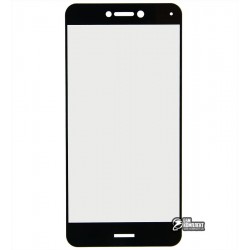 Закаленное защитное стекло для Huawei P8 Lite (2017), 2,5D, 0,26 мм 9H, черное