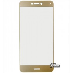 Закаленное защитное стекло для Huawei P8 Lite (2017), 2,5D, 0,26 мм 9H, золотое