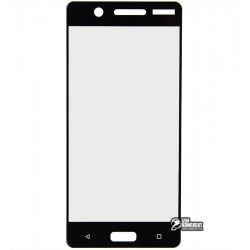 Загартоване захисне скло для Nokia 5 Dual Sim, 0,25 мм, 2.5D, 9H, чорний колір