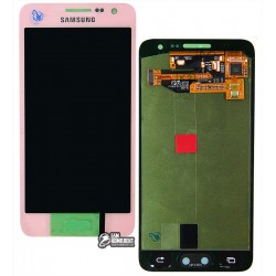Дисплей для Samsung A300F Galaxy A3, A300H Galaxy A3; Samsung, розовый, с сенсорным экраном, original, #GH97-16747E