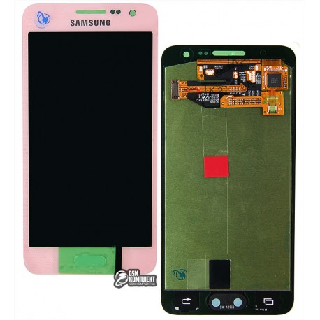 Дисплей для Samsung A300F Galaxy A3, A300H Galaxy A3; Samsung, розовый, с сенсорным экраном, original, #GH97-16747E