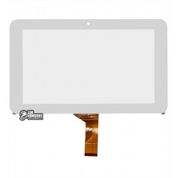 Тачскрин (сенсорный экран, сенсор) для китайского планшета 7, 30 pin, с маркировкой FM707001KC, размер 186*111 мм, белый
