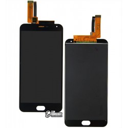 Дисплей для Meizu M2 Note, черный, с сенсорным экраном (дисплейный модуль)