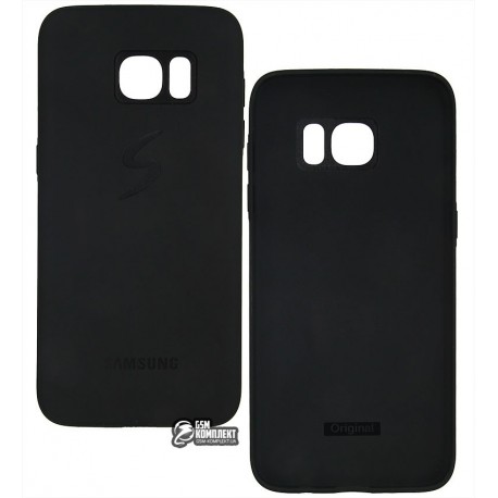 Накладка Silicone case для Samsung G935 Galaxy S7 EDGE силиконовый, replika, черный