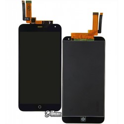 Дисплей для Meizu M1 Note, черный, с сенсорным экраном, желтый шлейф, (тип 2), original (PRC)