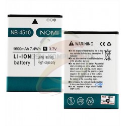 Аккумулятор (акб) NB-4510 для Nomi i4510 Beat M, Li-ion, 3,7 В, 1600 мАч, original Аккумулятор (акб) NB-4510 для Nomi i4510 Beat M, Li-ion, 3,7 В, 1600 мАч, original
