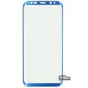 Загартоване захисне скло для Samsung G955 Galaxy S8 Plus, 0,3мм, 3D Full Cover, синій колір