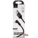 Кабель Lightning - USB, Usams US-SJ168, Right-Angle Braided, 1,2 м, черный