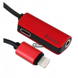 Переходник Baseus L32 c IPhone Male на 3.5mm Jack+ iPhone Female