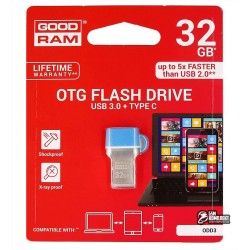 Флешка 32 Gb Goodram ODD3, USB3,0 + OTG Type-C Флешка 32 Gb Goodram ODD3, USB3,0 + OTG Type-C