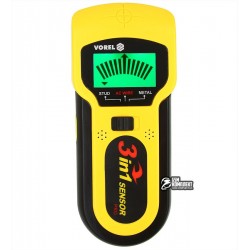 Детектор скрытой проводки и неоднордных материалов Vorel 3in1