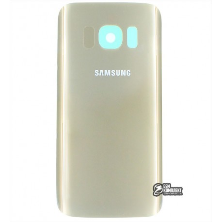 Задняя панель корпуса для Samsung G930F Galaxy S7, золотистая, original (PRC)