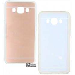 Силиконовый чехол TPU, для Samsung A5100 Galaxy A5 (2016), A510F Galaxy A5 (2016), прозрачный с алюминиевой вставкой