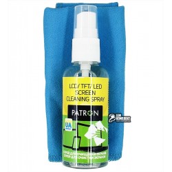 Набор для чистки экранов PATRON 2в1 (Спрей 50мл+Салф) F3-015