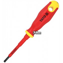 Отвертка шлицевая Yato YT-2816, диэлектрическая, шлиц 4 мм, L=75 мм