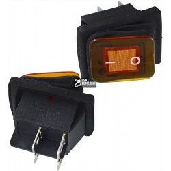 Выключатель влагозащищенный широкий, желтый