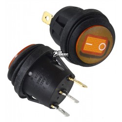 Выключатель влагозащищенный круглый, желтый