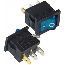 Выключатель клавишный MK1011 -220V, синий