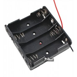 Отсек для батарей 4xAA плоский с проводами