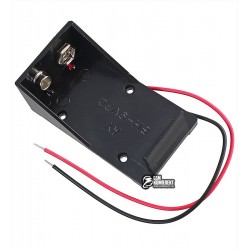 Отсек для батареи 6F22 (Крона) открытый с проводами