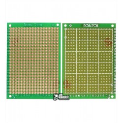 Макетная плата 50x70мм Cu FR-4, односторонняя без лужения