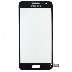 Скло корпусу для Samsung A300F Galaxy A3, A300FU Galaxy A3, A300H Galaxy A3, чорне