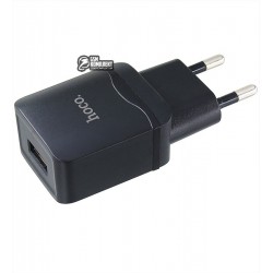 Сетевое зарядное устройство Hoco C22A, 1USB, черное Сетевое зарядное устройство Hoco C22A, 1USB, черное