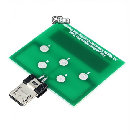 Тестовая плата AIDA DFT-micro для проверки контактов разъема micro USB