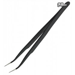 Пинцет изогнутый WEP ESD с чёрным антистатическим покрытием